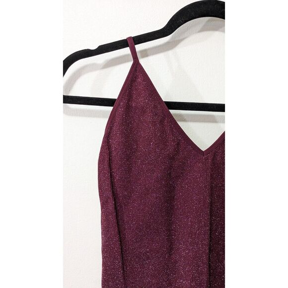 Dresses & Skirts - Sparkly Burgundy bodycon slip dress XS